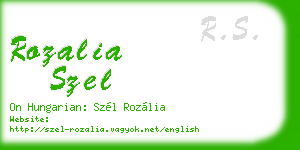 rozalia szel business card