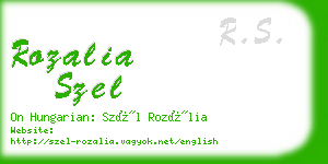 rozalia szel business card
